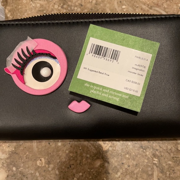 Kate Spade NWT!! Imagination Monster Lacey Wallet - Picture 5 of 6